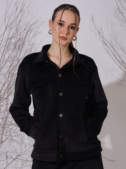 NEUDIS Black Corduroy Solid Jacket-picture-40