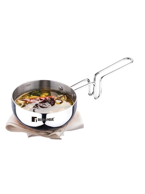 Bergner Tripro Triply Stainless Steel 12 cm Tadka Pan Silver (500 ml)-picture-36