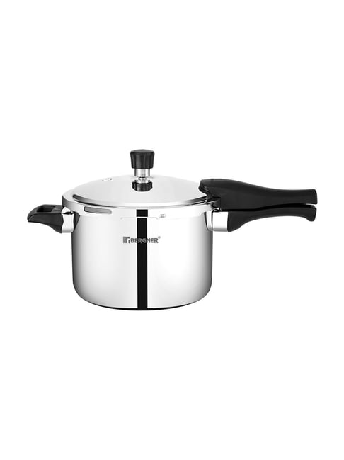 Bergner Trimax Triply Stainless Steel Pressure Cooker (Silver, 5 L)