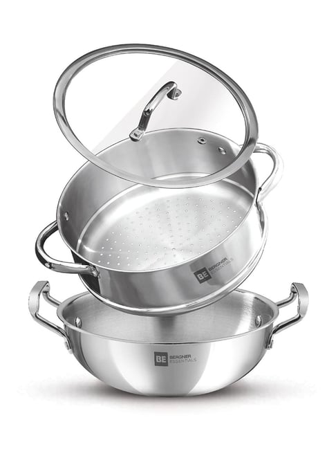 Bergner Silver Stainless Steel Cookware Set of 3 (24 cm)-picture-48