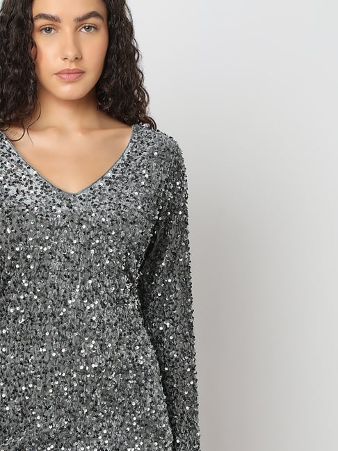 vero moda silver dress Vero Moda - Halterneck Scoop Front Satin Maxi Dress - Women - Polyester - XL