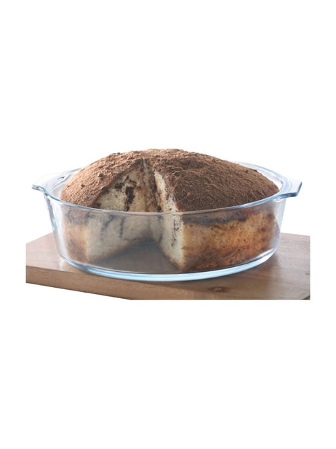 Borosil ?Transparent ?Glass Cake Baking Dish (1.2 L)