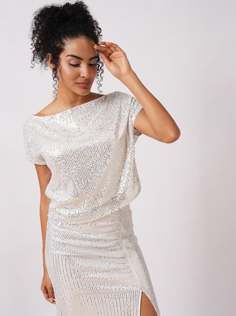 Globus Silver Regular fit Embellished Top