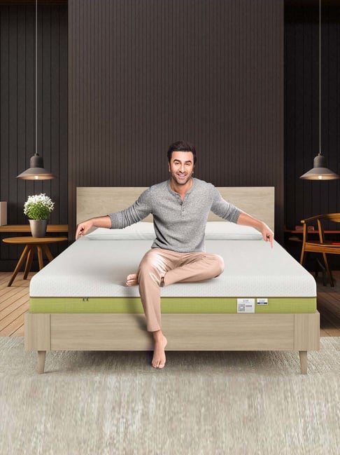Nilkamal SLEEP EcoAir White Green Natural Latex Cool Tencel Fabric Foam  Mattress
