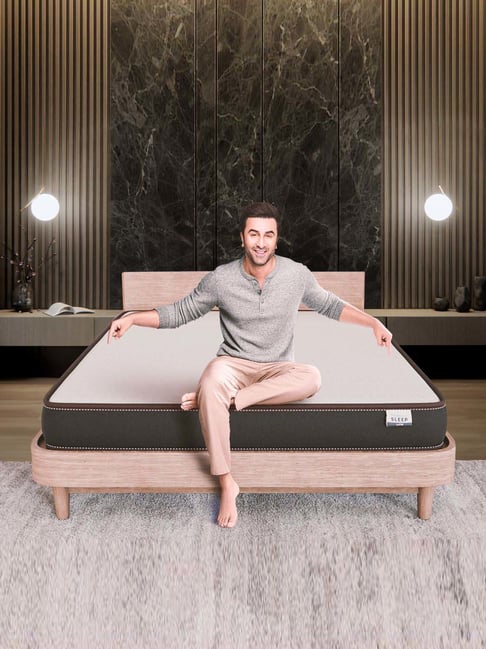 Nilkamal SLEEP Lite White & Brown Pu Foam Dual Comfort Mattress