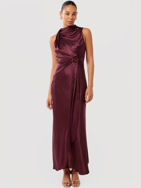 long silk burgundy dress Mermaid V Neck Burgundy Satin Beaded Long Prom Dresses