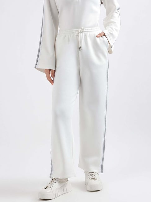 Elle White Plain Sweat Pants-picture-25