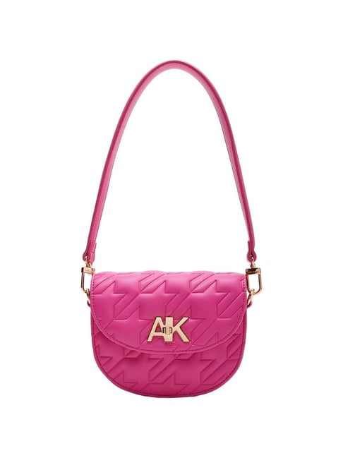 Anne Klein Pink Quilted Shoulder Handbag