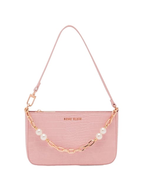 Anne Klein Pink Textured Shoulder Handbag