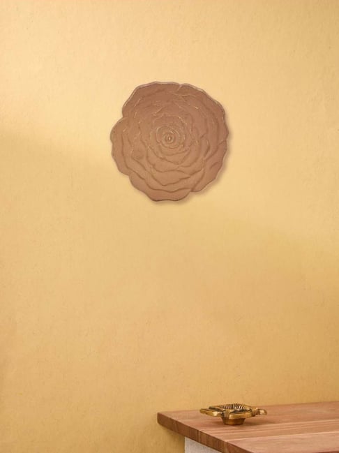 Fabindia Home Core Rose Gold Metal Wall Hanging Tray-picture-19