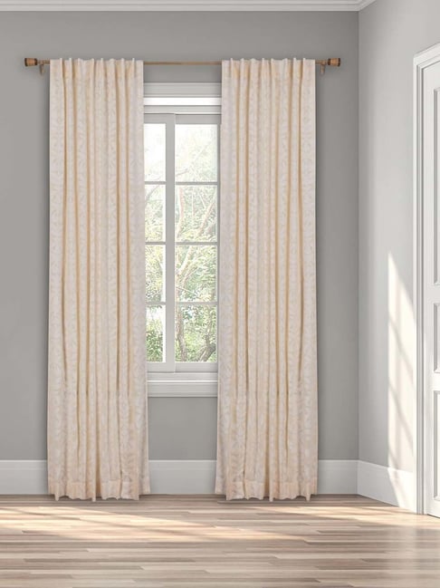 Fabindia Home Standalone Natural Cotton Woven Curtain 7 Feet