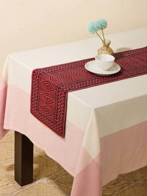 Fabindia Home Surkh Black & Red Natural Fibre Woven Runner-picture-32