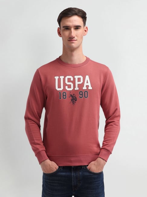 U.S. Polo Assn. Denim Co. Red Cotton Regular Fit Printed Sweatshirt-picture-26