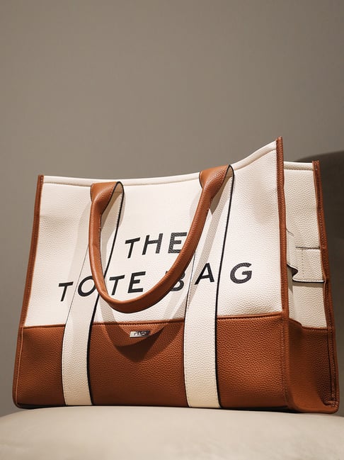 Kazo Tan Large Textured Tote Bag