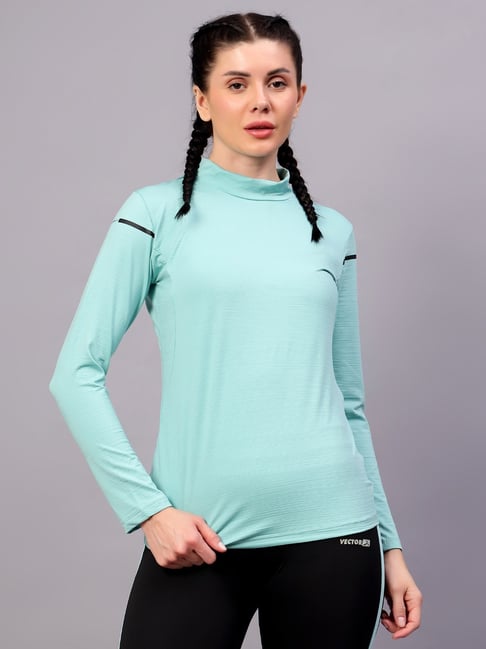 Vector X Aqua Elastane Solid Full Sleeves Sport T-Shirt-picture-21