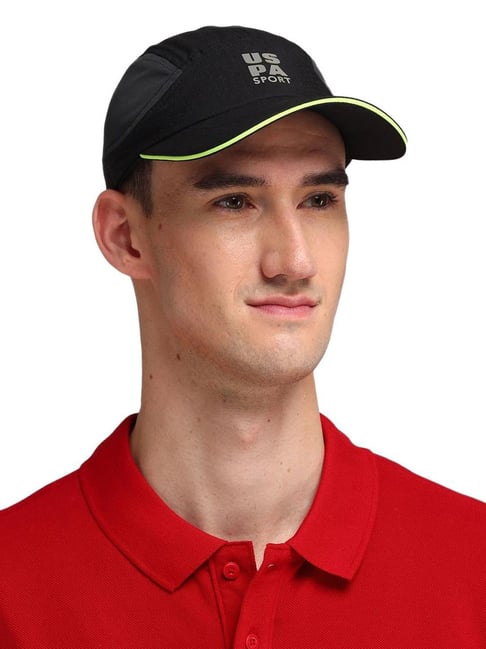 Polo Black Polyester Baseball Cap