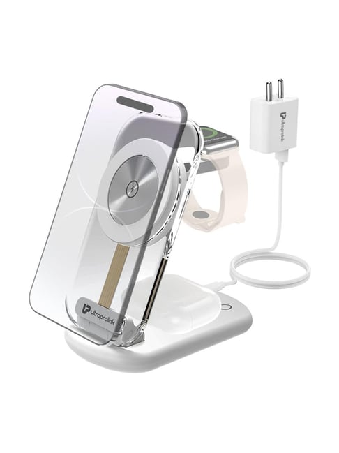 ULTRAPROLINK UM1006CRWHT in 20 Watt Mag-Safe Magnetic Dock Wireless  Charger for iPhone (White)