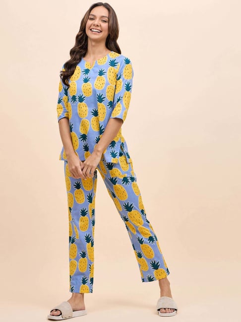 Mabish By Sonal Jain Multicolored Cotton Printed Top Pant Set-picture-26