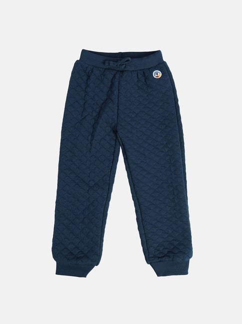 MINIKLUB Boys Blue Solid Joggers