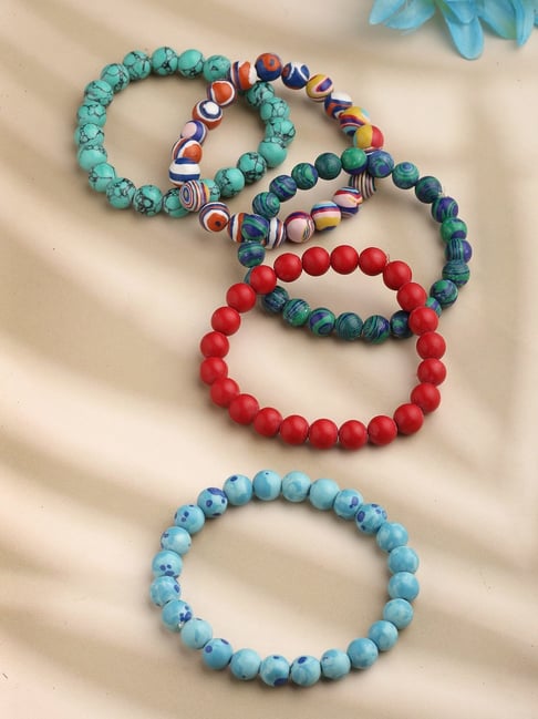 Buy Panash Artificial Beads Bracelets Pack of Online At Best