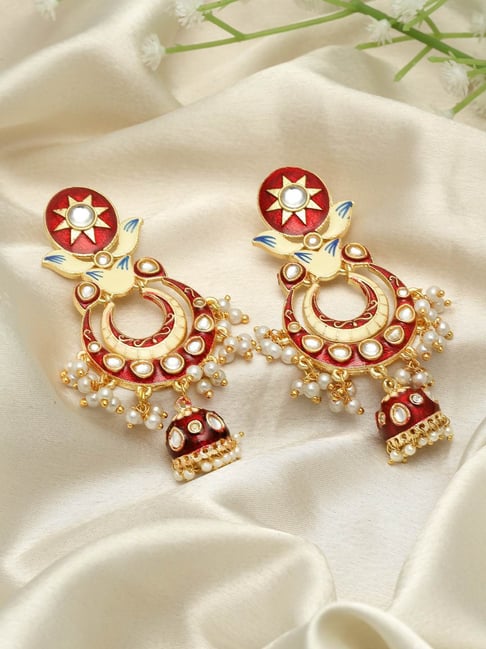 Buy Panash Gold Plated Pearls Circular Jhumki Earrings Online At Best Price Tata CLiQ