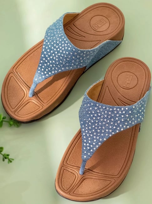 inc.5 women's blue thong sandals