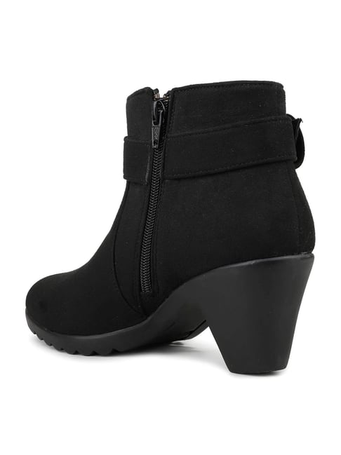 Women's Black Casual Booties