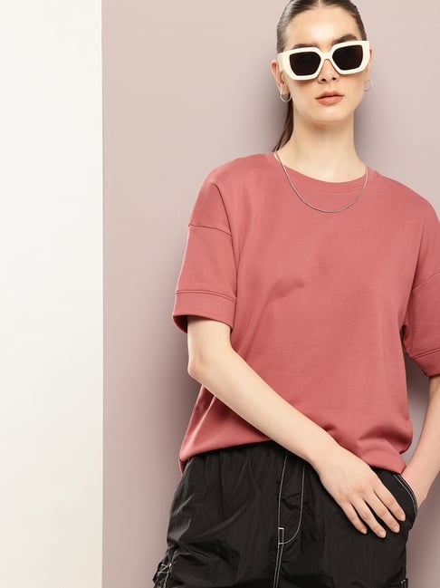 Dillinger Pink Solid T-Shirt