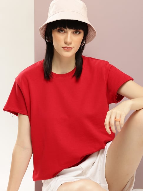 Dillinger Red Solid T-Shirt