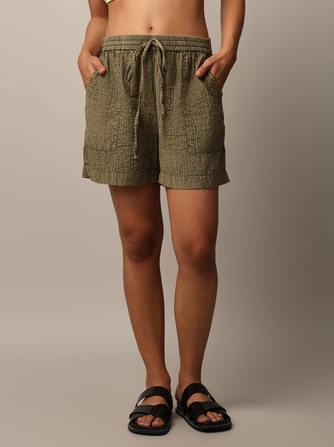 Only Olive Regular Fit Shorts-picture-39