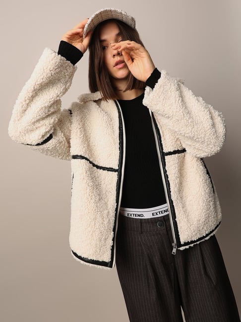 Buy Only Cream Regular Fit Jacket for Women Online Tata CLiQ