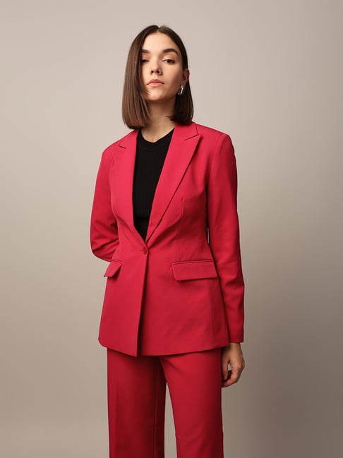 Only Pink Regular Fit Blazer - Main Image