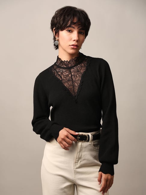 （新品）INDIA INDUSTRY｜hexagon lace pullover hexagon lace pullover shirt / INDIA INDUSTRY - MidiUmi