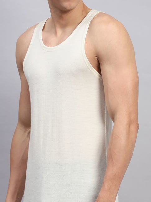 Monte Carlo Cream Regular Fit Thermal Vest