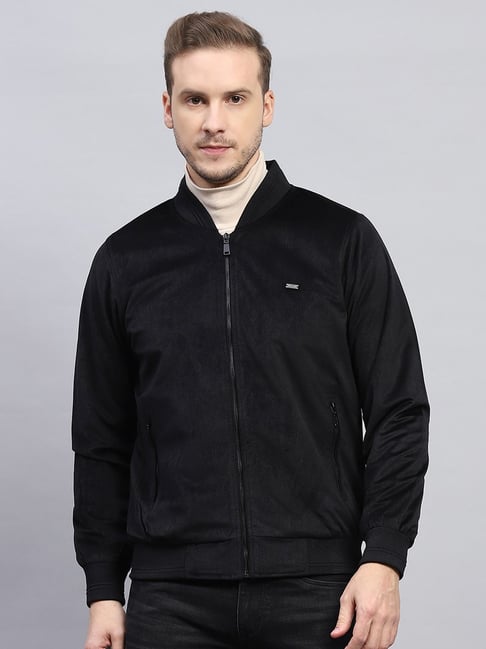 Monte Carlo Black Regular Fit Bomber Jacket-image-25