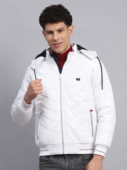 Monte Carlo White Regular Fit Quilted Hooded Jacket-picture-38