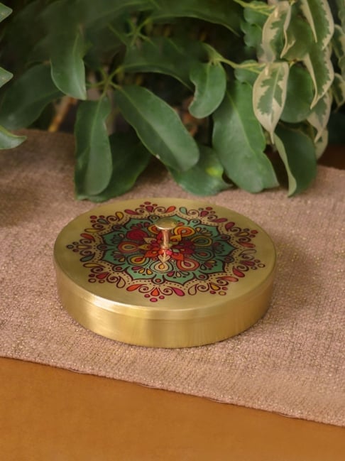 Ambi Gold Brass Storage Box 8 inches-picture-43