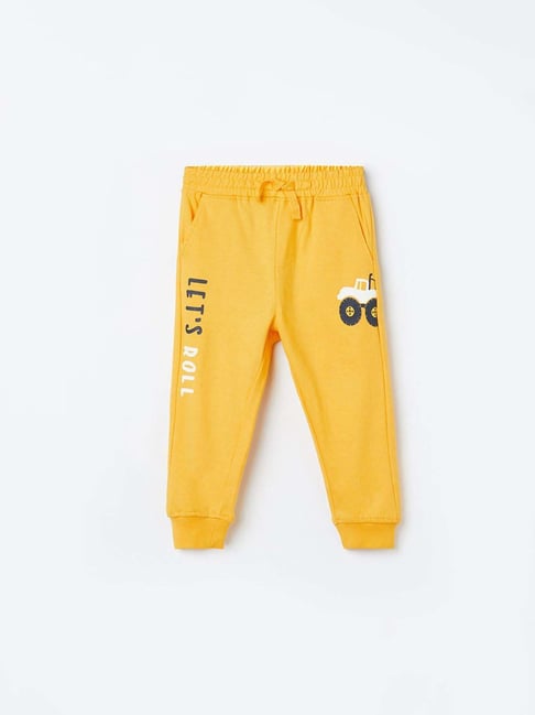 Juniors by Lifestyle Boys Mustard Cotton Printed-picture-43