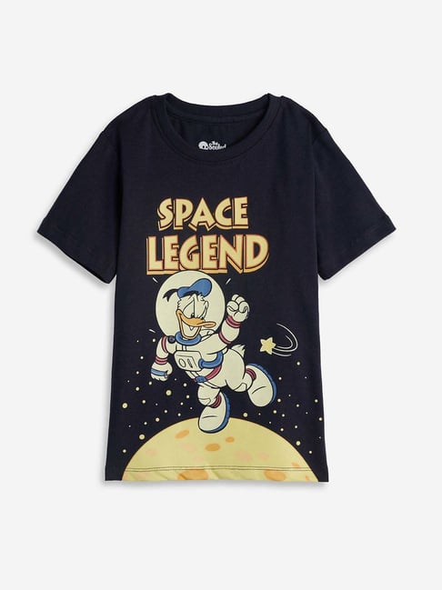 The Souled Store Boys Black Cotton Printed Donald Duck T-Shirts-picture-29