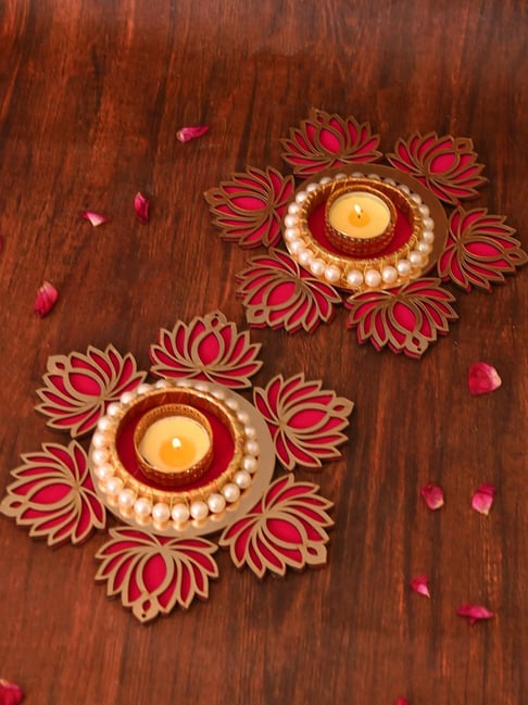 Aapno Rajasthan Gold Metal Basic Candle holder-picture-18