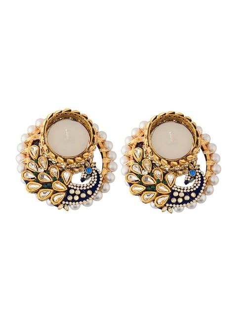 Aapno Rajasthan Blue Metal Basic Candle holder-picture-27