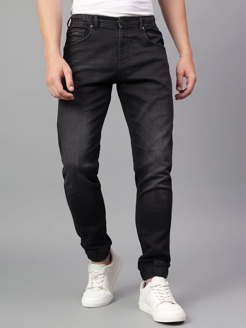 Cantabil Black Regular Fit Jogger Jeans-picture-12