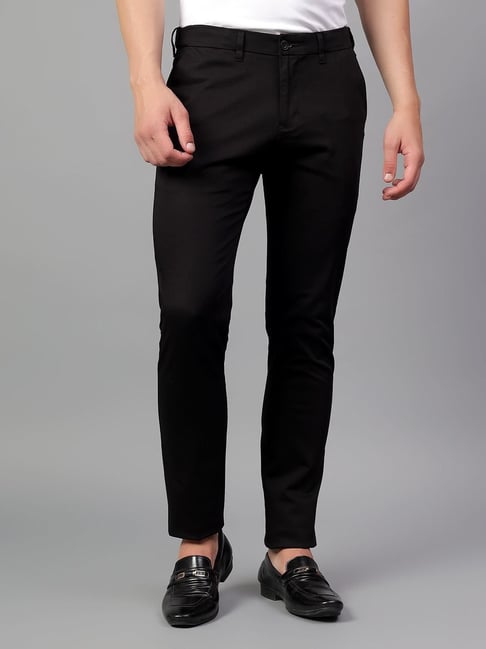 Cantabil Black Regular Fit Trousers