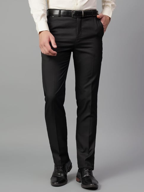 Cantabil Black Regular Fit Trousers-picture-34