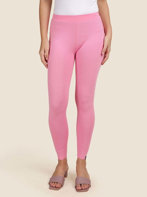 Pink cotton leggings hotsell