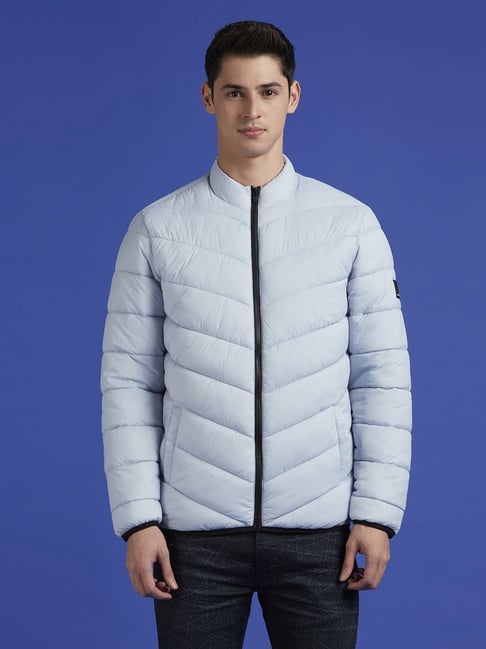 Pepe Jeans Sky Blue Regular Fit Quilted Jacket