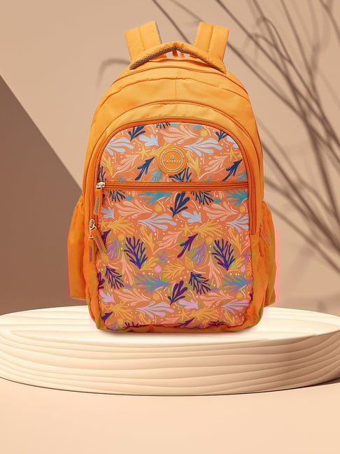 Caprese Poly Nylon Orange Women Backpack