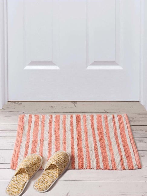 Fabindia Home Pink Cotton 1800 GSM Woven Bathmat