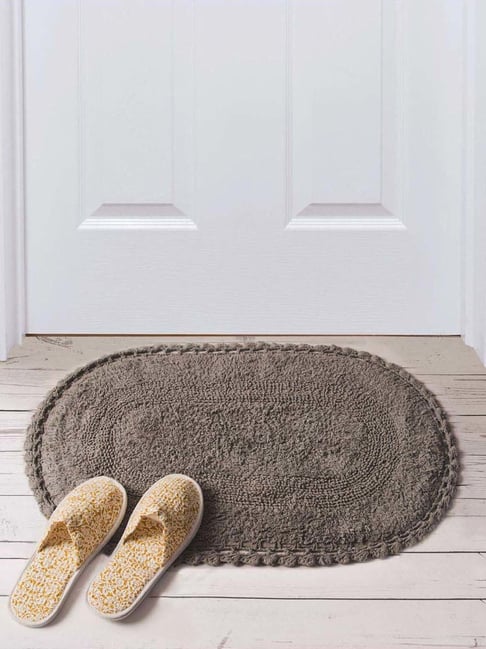 Fabindia Home Grey Cotton 1500 GSM Woven Bathmat