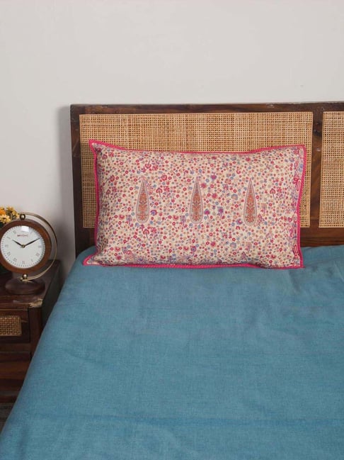Buy Fabindia Home Noor Cotton 80 TC Printed Pillow Cover Set of